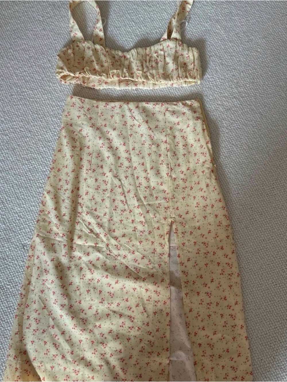 Princess Polly Yellow Floral Midi Skirt Set